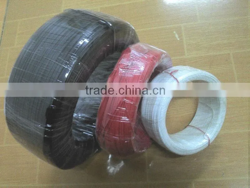 Plastic coated red twist ties with iron core