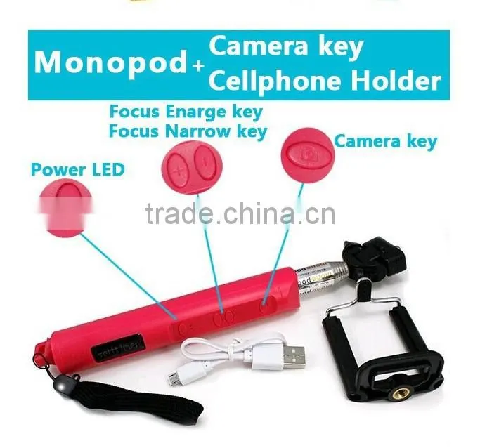 universal monopod for 2015 bluetooth monopod,wireless monopod selfie stick