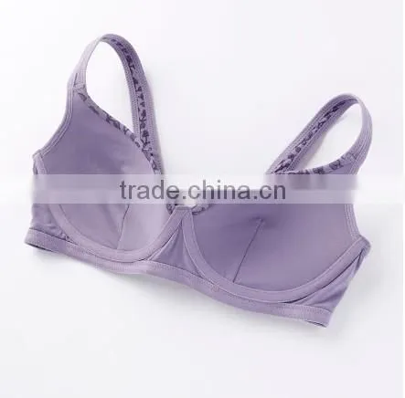 hot sell ladies underwear flower microfiber soft comfortable supported sport bra