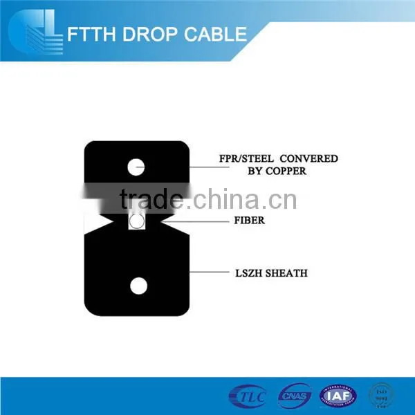 1/2/4 core OM3 multimode ftth drop optic fiber cable indoor GJXFH FTTH cable
