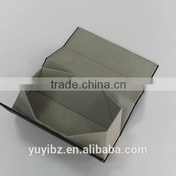 wood twill folding glasses box square sunglasses case