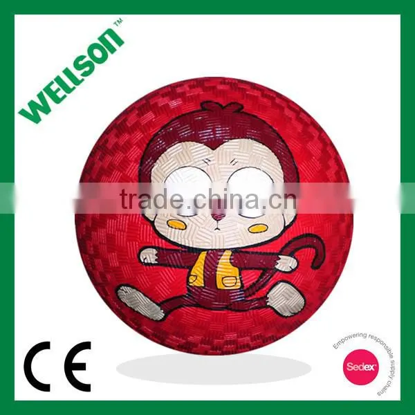 Promotional cartoon rubber playground ball