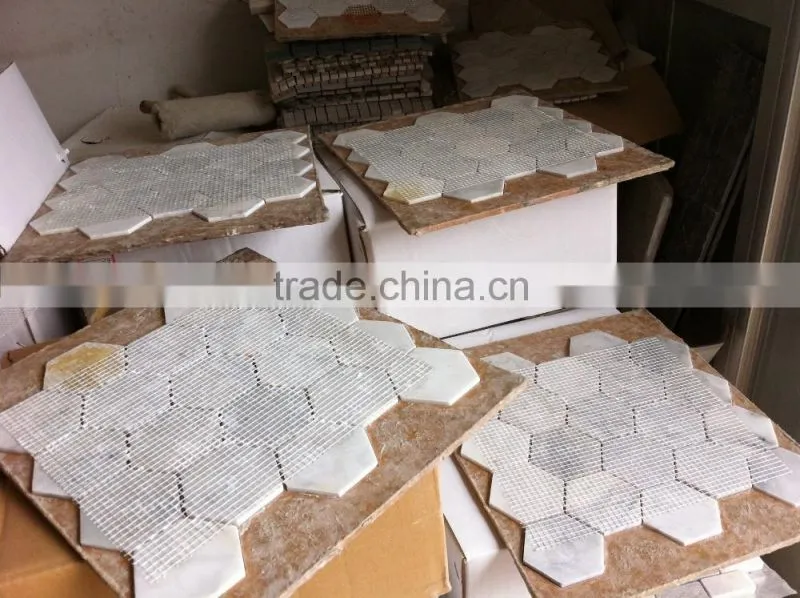 China want to sell white carrara marble mosaic
