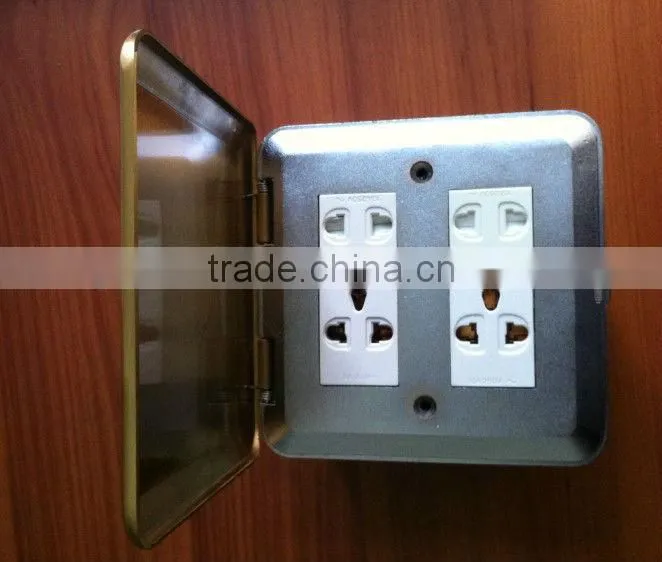 New design golden electric power floor socket