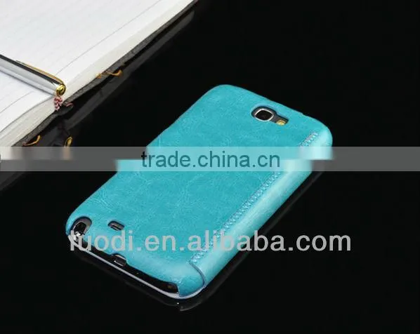 wholesale Leather flip case for samsung galaxy note 2 N7100