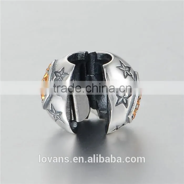 Wholesale Gemstone 925 Sterling Silver Slide Charms