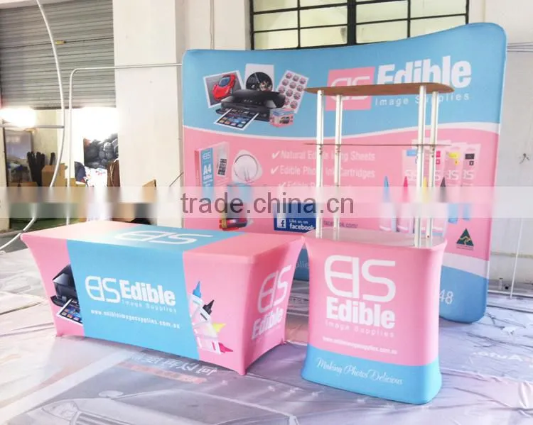 Flame Retardant Trade Show Stretch Polyester Table Cloth