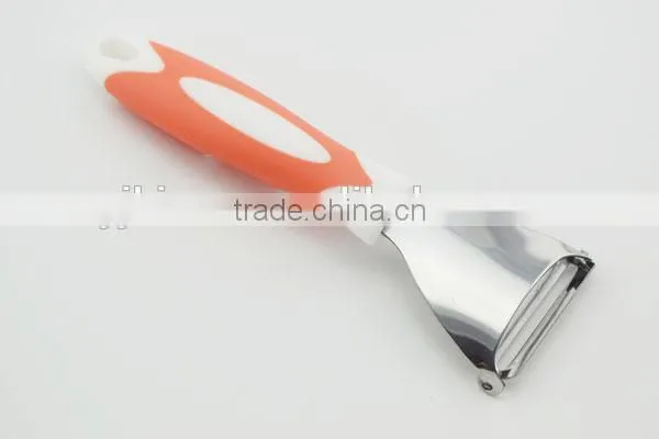 2015 hot selling fruit and vegetable tools Stainless Steel peeler with plastic handle