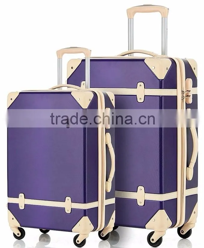 2 Piece ABS Luggage Set Vintage Suitcase