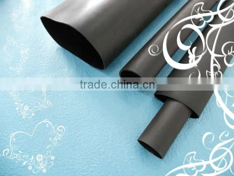 Heat shrinkable medium wall tubing with adhesive lined
