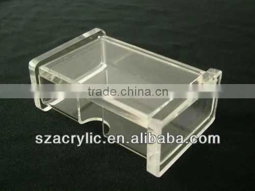 office acrylic name card container business card box