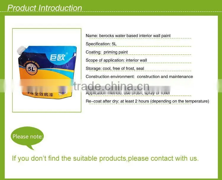 emulsion paint/ anti-yellowing waterproof interior wall paint for subtropical climate/warm and humid climate