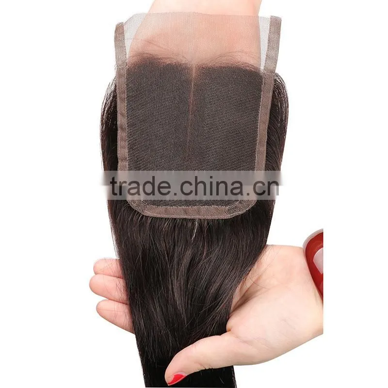 7A Brazilian Body Wave Closure 100% Virgin Human Hair 3.5x4 Swiss Lace Closure Bleached Knots Free Middle 3 Way Part Top Closure