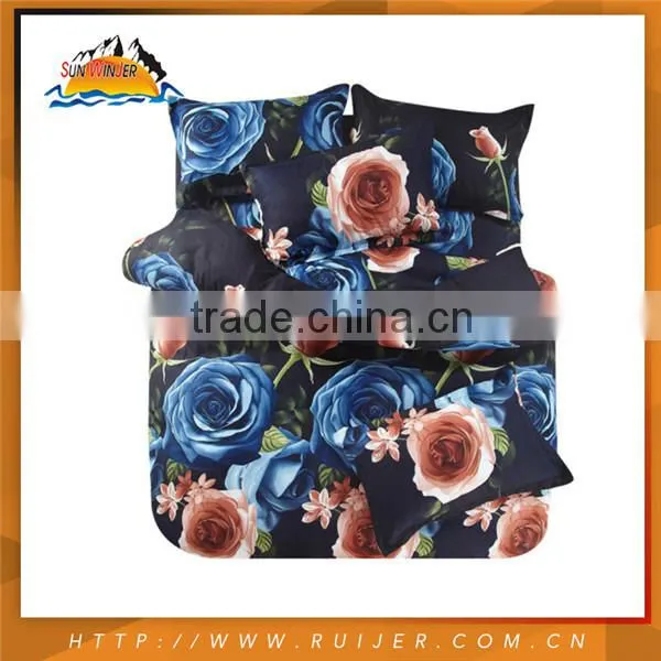 Reactive Printing Floral Design Wholesale Luxurious Quilted Quilt