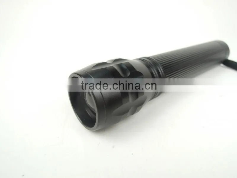 CREE Q5 Flexible Zoomable Torch Aluminum LED Handle Flashlighting with SOS Logo