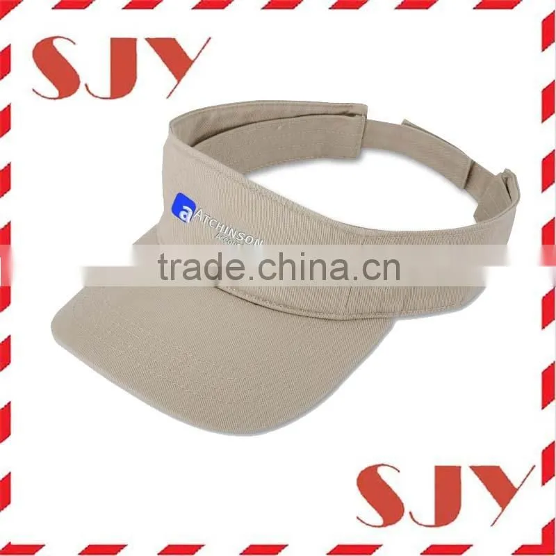 Light weight cotton embroidrey sun visor, golf sun visor hat