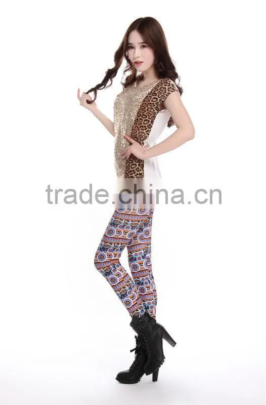 Beautiful pattern high quality fashion leggings sex korea fitness leggings