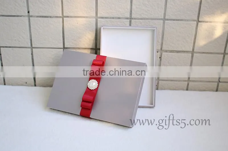 Handmade Luxury silk wedding invitation boxes wholesale