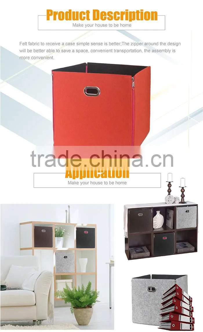 foldable multifunctional houseware felt storage cube bins