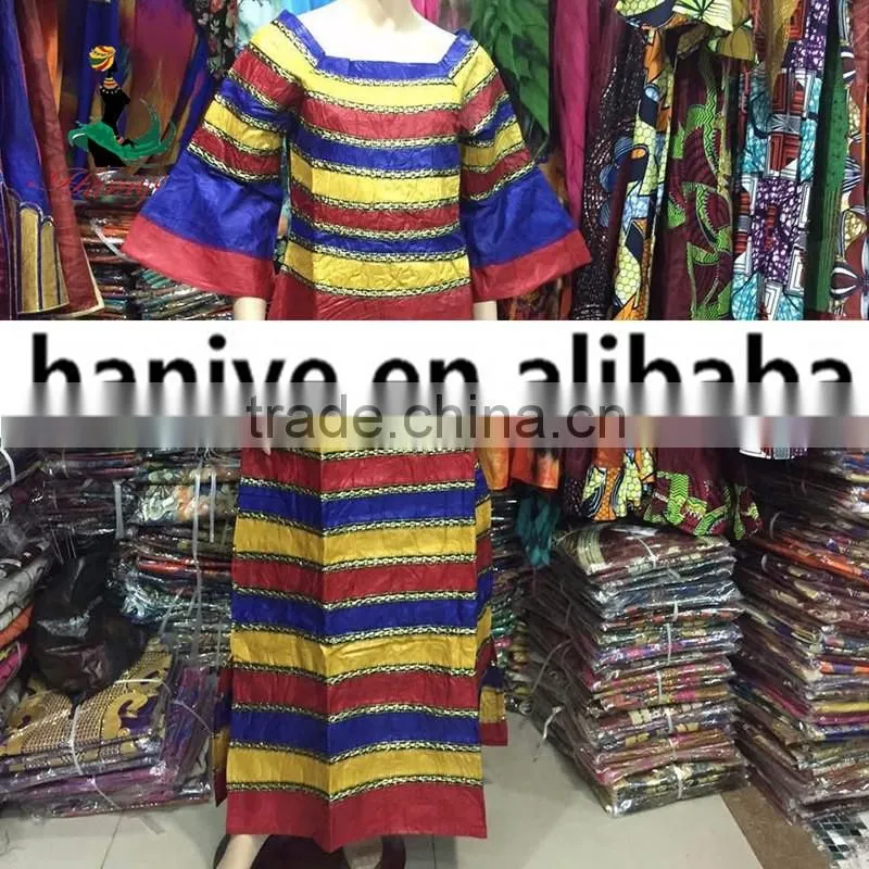 2016 Haniye African bazin riche broderie dress new african bazin riche fashion design embroidery long dress