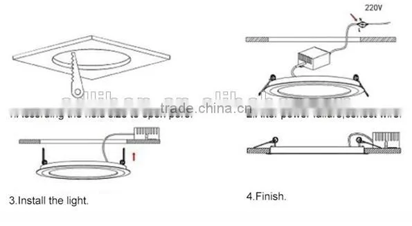 18W Square LED panel light/ panel light bulb