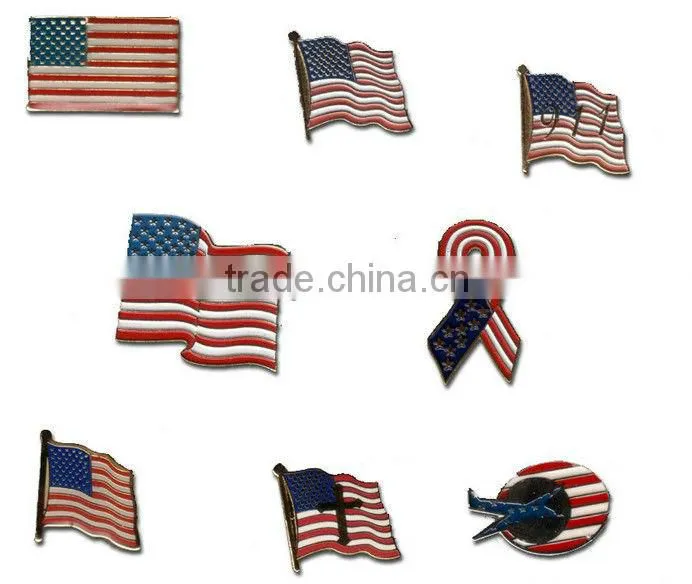 China Factory Made America Flag series badge pin