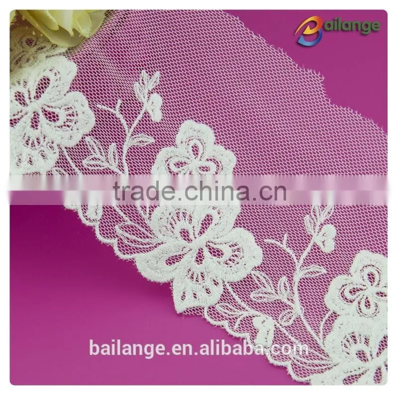 2016 luxurious dyeable factory supply fancy lace trim