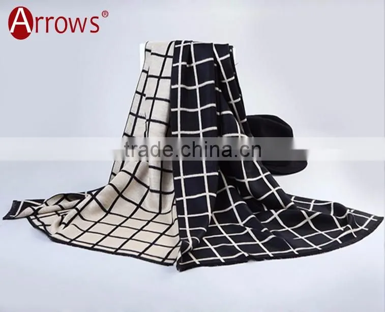 China Red Tartan Grid Plaid Shawl Pashmina Poncho Scarf for Ladies Girls Winter Late Autumn