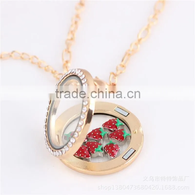 Fashion Charm Boy and Girl Living Heart Pendant Necklace