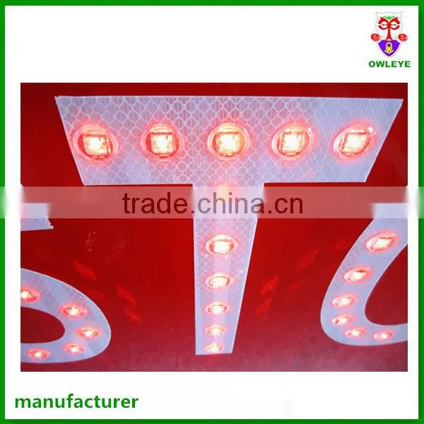LED Solar Warning Stop Paddle /Roadside warning board solar energy