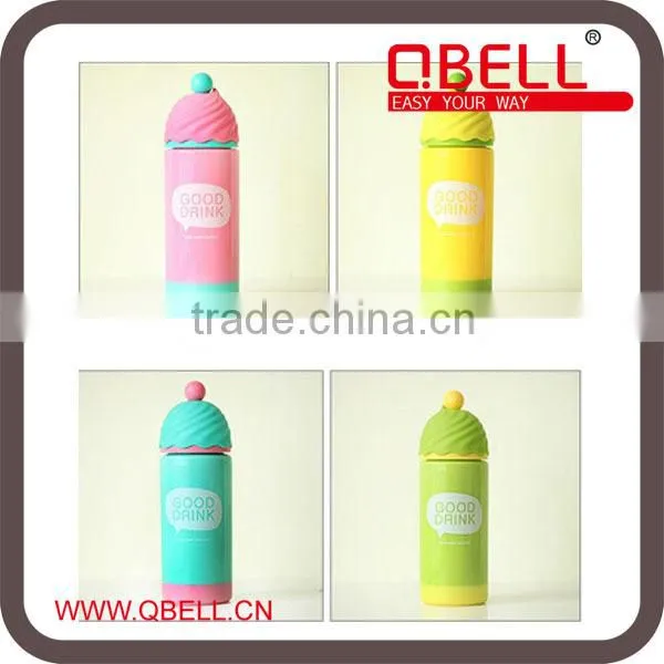 ice cream lip candy color water bottle for children kids/school water bottle