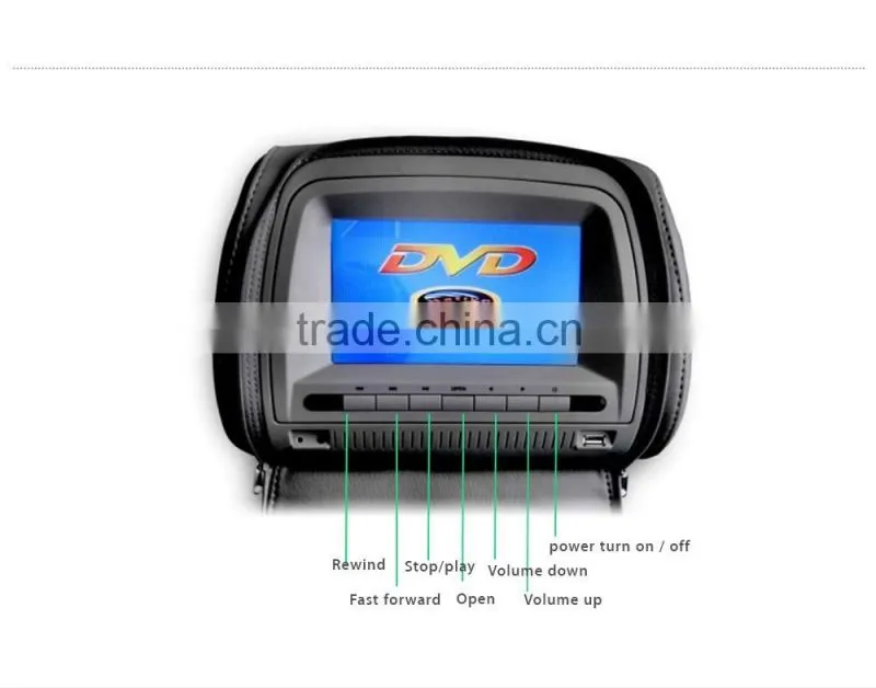 manufacturers 7inch TFT LCD DVD headrest car monitor car headrest