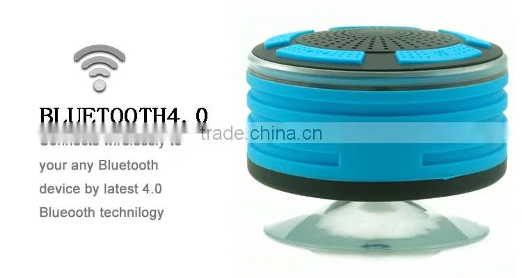 My speaker F013 black/blue color IPX7 waterproof shower 5W speaker with super bass sound