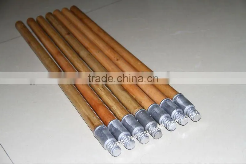 Metal wooden broom handles
