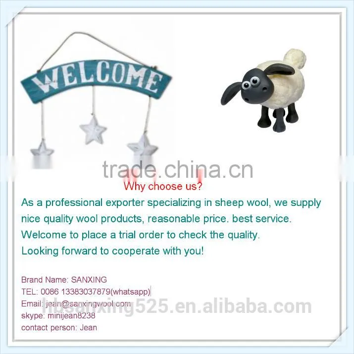 Chinese fleece sheep wool, Mogolian sheep wool, 28-32mic&70-110mm, raw white color