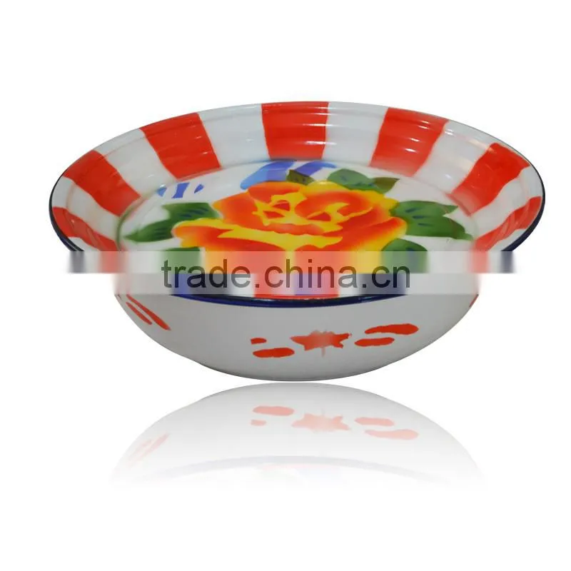 promotional custom logo enamel mug,high quality enamel cookware, wholesale enamel plate decorated