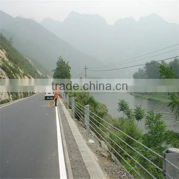Traffic pliable cable barrier