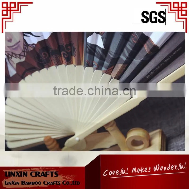 Hot Sales Anime Japanese bamboo Fan by customized