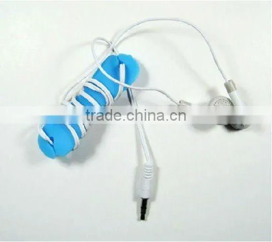 silicone earphone bobbin winder ,silicone cable winders, earphone cord wrap