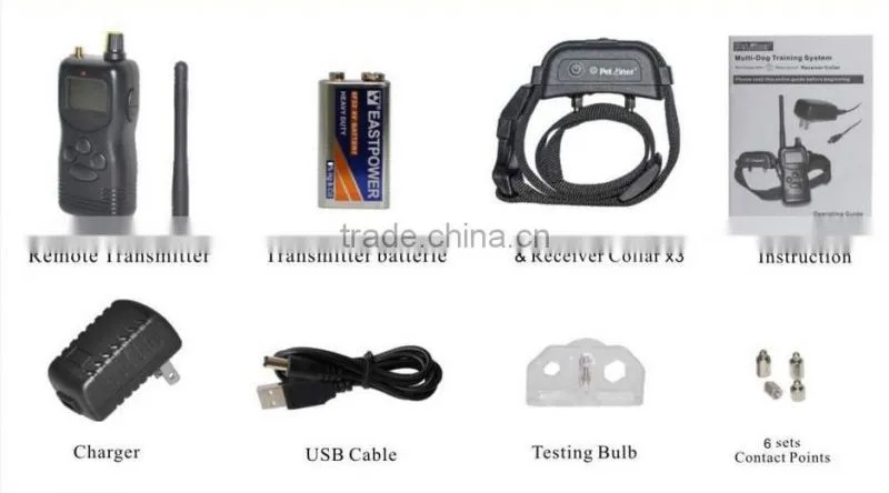 2015 hot sell 1000m remote dog training collar Multi-Dogs Training System