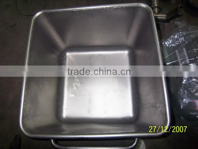meat sausage vegatables cart hopper trolley for meat machinery industry