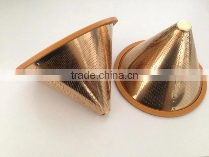 Titanium Coated Reusable Drip Coffee Filter dripper