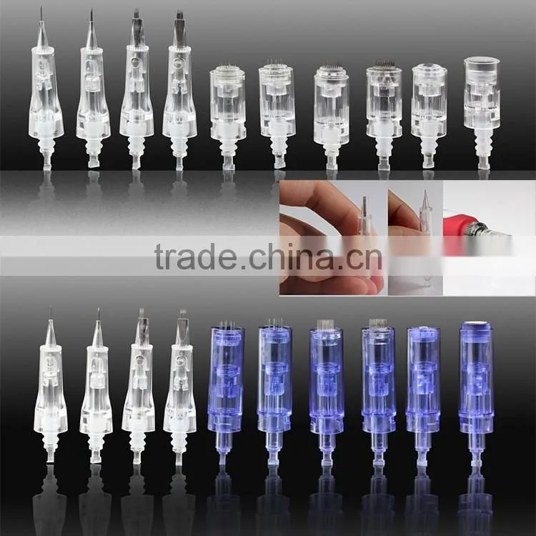Hot sale 1/3/7/9 /12 /36 /42/nano needles for derma pen blue needle cartridge