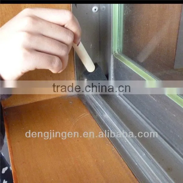 Plastic Wooden Handle Poly-brush Oil Painting Drawing Tools Artwork Stain Foam Roller Brush