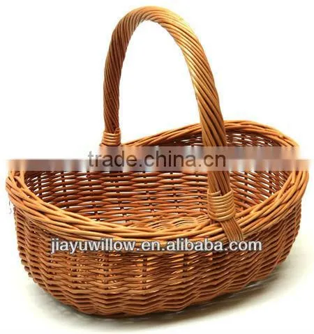 Environmental handicraft picnic basket with handle with handmade