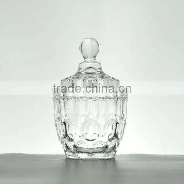 Wholesale unique glass candy boxes with lid for sale