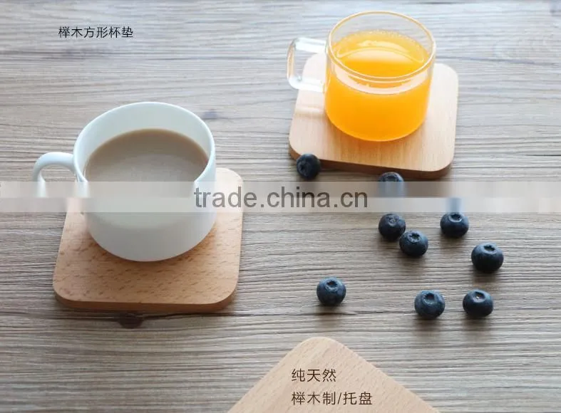 Best-selling top grade natural-coloured solid beech cup mat