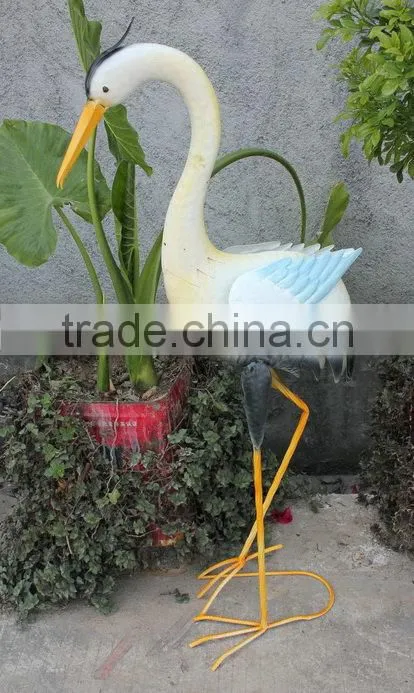 Animal ornaments metal crane