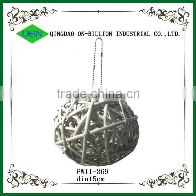 Wholesale handicraft decorative wicker ball christmas decoration ball