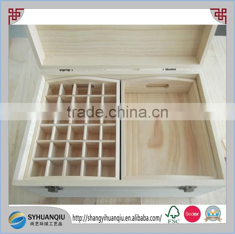 High quality Handmade 6 bottles wooden wine box